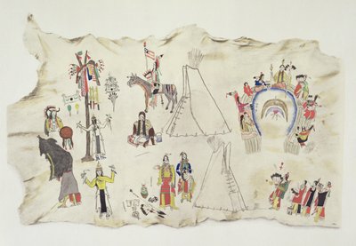 Shoshone सूर्य नृत्य और Peyote पंथ (हिरण पर वर्णक) द्वारा सिल्वर हॉर्न