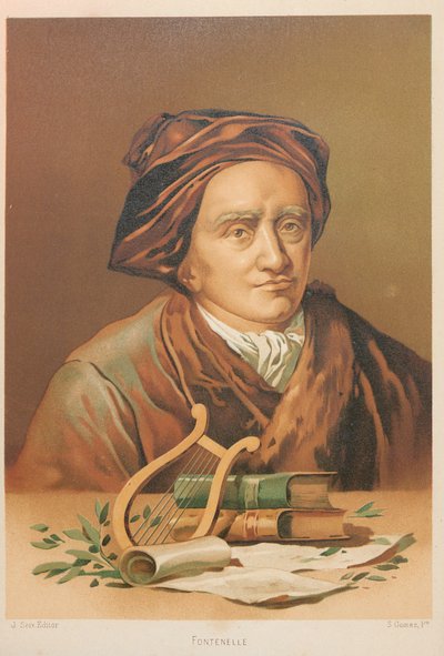 बर्नार्ड ले बोविएर डे फोंटेनेल का पोर्ट्रेट 1657-1757, 1879। द्वारा साइमन गोमेज़ू