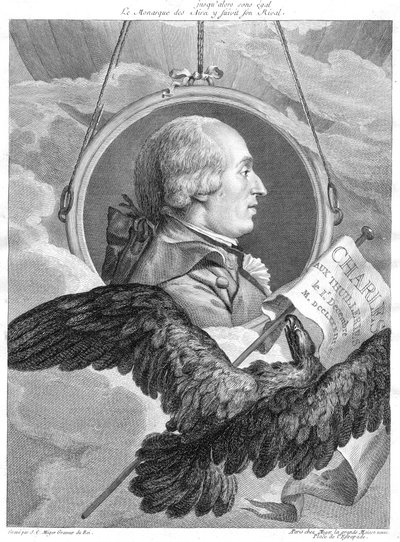 जैक्स अलेक्जेंड्रे सीजर चार्ल्स, फ्रांसीसी भौतिकशास्त्री, c1783। द्वारा साइमन चार्ल्स मिगर