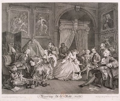 मैरिज ए ला मोड', 1745, प्लेट IV द्वारा साइमन फ्रेंकोइस रेवनेट