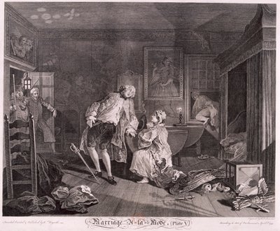 मैरिज ए ला मोड, प्लेट V, 1745 द्वारा साइमन फ्रेंकोइस रेवनेट