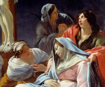 क्रूसीफिकेशन, विस्तार: वर्जिन बेहोश। साइमन वौएट द्वारा चित्रकारी (1590-1649) द्वारा साइमन वौएट