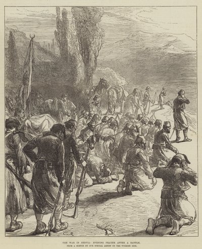 एक युद्ध के बाद सर्विया में युद्ध, शाम की प्रार्थना द्वारा Sir John Charles Robinson