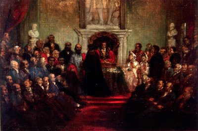 'जनरल गैरीबाल्डी को शहर की स्वतंत्रता की प्रस्तुति, 20 अप्रैल 1864' द्वारा सर जॉन गिल्बर्ट