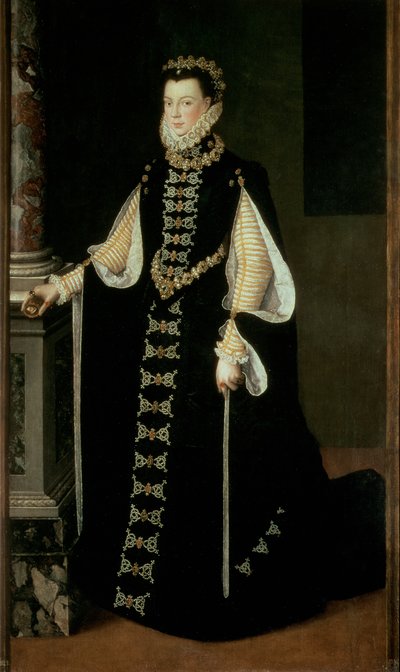 वैलोइस की इसाबेला, स्पेन की रानी (1545-68), स्पेन के राजा फिलिप द्वितीय की पत्नी (1556-98) द्वारा सोफोनिस्बा एंगुइसोला