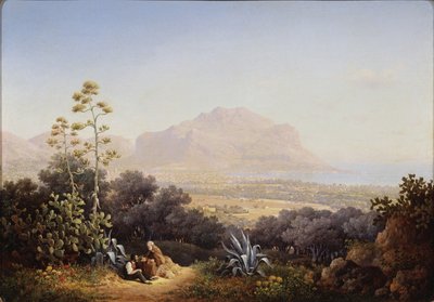 पलेर्मो का दृश्य, 1845 द्वारा सुकरात मैक्सिमोविच वोरोबयेव