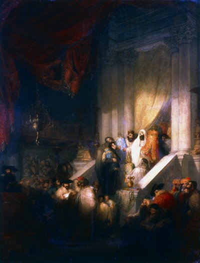 1831 में आराधनालय में कानून की गोलियों से पढ़ना द्वारा सोलोमन अलेक्जेंडर हार्ट