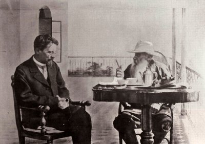 लियो टॉल्स्टॉय और एंटोन चेखव, रूसी लेखक, 1902 द्वारा सोफिया एंड्रीवाना टॉल्स्टया