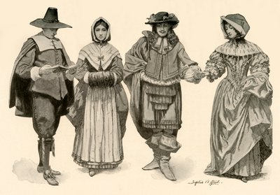 1620-1670, 1903, 1937 के समय के दौरान कपड़े। द्वारा सोफी बी। स्टील