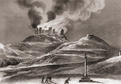 1835 में मॉन्टैरेरी, क्विंसेना, ह्यूस्का, स्पेन के मठ में आग द्वारा स्पेनिश स्कूल