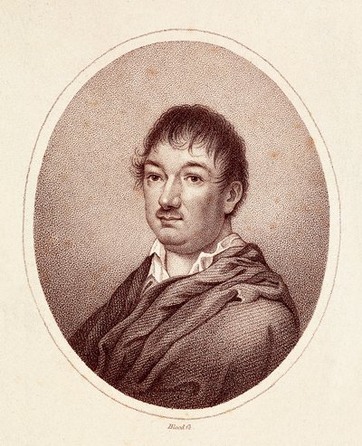 लिएंड्रो फर्नांडीज डी मोरातिन (1760-1828), स्पेनिश लेखक का पोर्ट्रेट। 19वीं शताब्दी का उत्कीर्णन। मैड्रिड की राष्ट्रीय पुस्तकालय। द्वारा स्पेनिश स्कूल