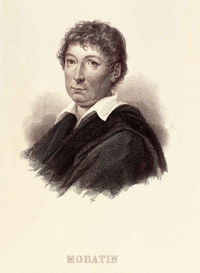 लिएंड्रो फर्नांडीज डी मोरातिन (1760-1828), स्पेनिश लेखक का पोर्ट्रेट। 19वीं सदी की नक्काशी। मैड्रिड का रोमांटिक संग्रहालय। द्वारा स्पेनिश स्कूल