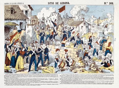 स्पेनिश स्वतंत्रता संग्राम (1808-1814): जून से दिसंबर 1809 तक गेरोना की घेराबंदी। द्वारा स्पेनिश स्कूल