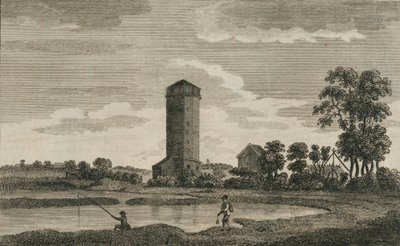 हैम्पशायर में एक प्राचीन जल मीनार, 1786 द्वारा गौरैया