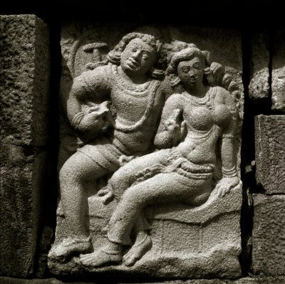 इसुरुमुनिया प्रेमी, छठी शताब्दी, गुप्त शैली की नक्काशी द्वारा श्रीलंका का स्कूल