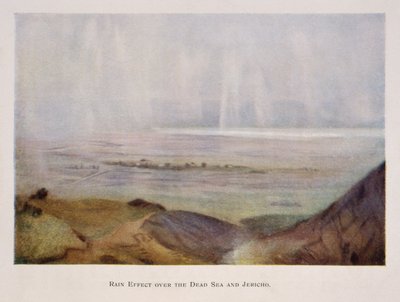 फिलिस्तीन में 1906 में जेरिको और मृत सागर के ऊपर बारिश हो रही है द्वारा स्टेनली इंचबोल्ड