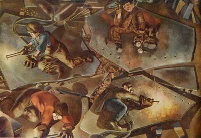 क्लाइड पर बिल्डिंग: बर्नर, 1940 द्वारा स्टेनली स्पेंसर