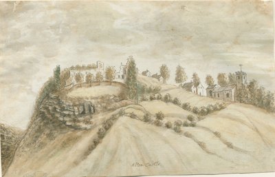 एल्टन कैसल: वाटर कलर पेंटिंग, एनडी [1762-1802] द्वारा स्टीबिंग शॉ