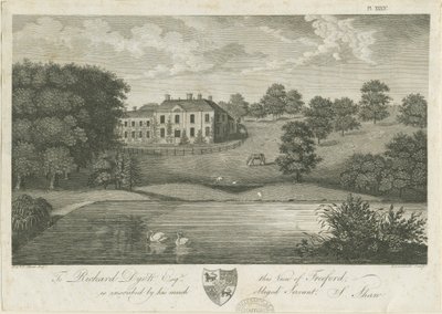 फ्रीफोर्ड हॉल: उत्कीर्णन, एनडी [1797] (प्रिंट) द्वारा स्टीबिंग शॉ
