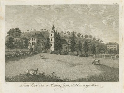 हिले चर्च और पार्सोनेज: एनग्रेविंग, एनडी [1762-1798] (प्रिंट) द्वारा स्टीबिंग शॉ