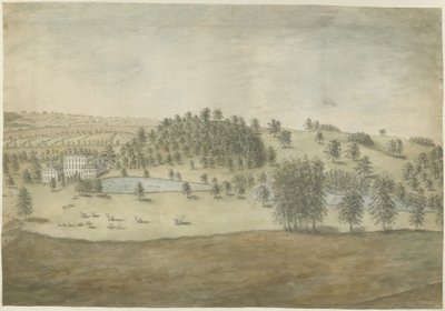 हिले हॉल: वाटर कलर पेंटिंग, एनडी [1762-1798] द्वारा स्टीबिंग शॉ