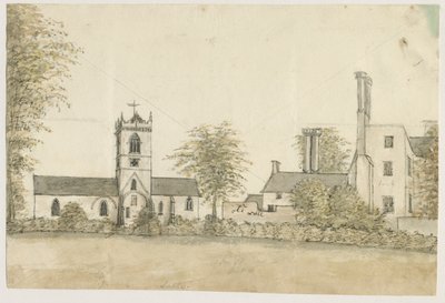 लैपली चर्च: वाटर कलर पेंटिंग, एनडी [1762-1802] द्वारा स्टीबिंग शॉ
