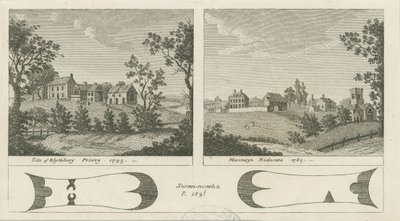 मावेसिन रिडवेयर हॉल - गेटहाउस: उत्कीर्णन, 1785 द्वारा स्टीबिंग शॉ