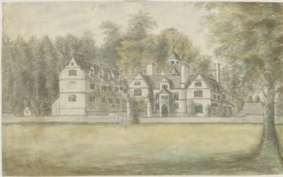 नॉर्टन कैन - लिटिल विर्ली हॉल: वाटर कलर पेंटिंग, एनडी [1762-1802] द्वारा स्टीबिंग शॉ