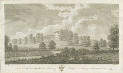 सोमरफोर्ड हॉल: उत्कीर्णन, एनडी [1762-1802] (प्रिंट) द्वारा स्टीबिंग शॉ