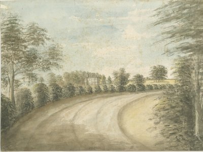 स्टेटफ़ोल्ड हॉल: वाटर कलर पेंटिंग, एनडी [1762-1802] द्वारा स्टीबिंग शॉ