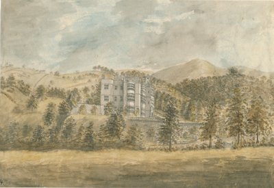 वॉटन लॉज: वाटर कलर पेंटिंग, एनडी [1794] द्वारा स्टीबिंग शॉ