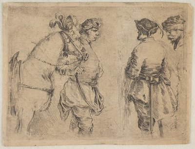 Bridle द्वारा एक पोल होल्डिंग हॉर्स, ca. 1662। द्वारा स्टेफानो डेला बेला