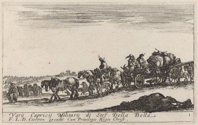 बैगेज ट्रेन, सी. 1641. द्वारा स्टेफानो डेला बेला