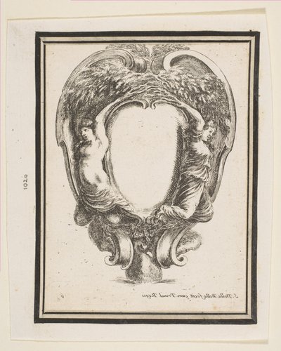 डक और निम्फ के साथ कार्टोचे, 1647। द्वारा स्टेफानो डेला बेला