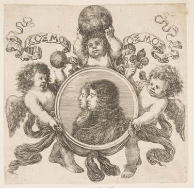कोसिमो डी मेडिसी, टस्कनी के राजकुमार और उनकी पत्नी, मार्गेराइट लुईस dOrleans, 1661। द्वारा स्टेफानो डेला बेला