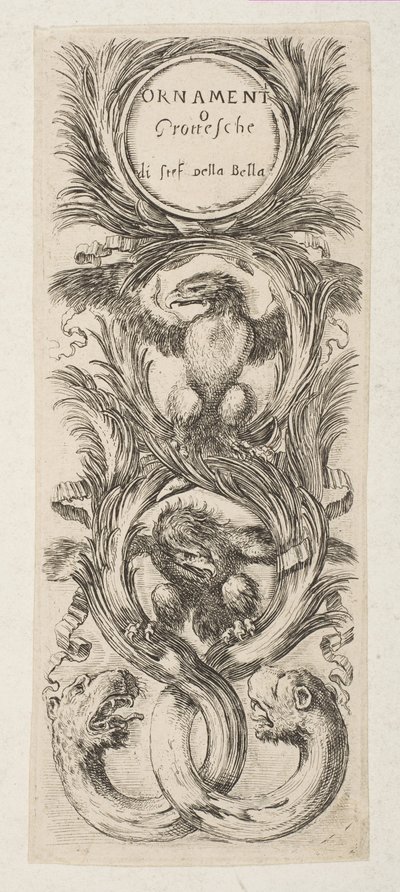 सामने का हिस्सा: गहने या Grotesques, ca. 1653। द्वारा स्टेफानो डेला बेला