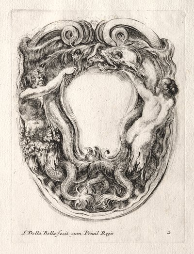 एक कार्टूचे के लिए नया मॉडल, 1647। द्वारा स्टेफानो डेला बेला