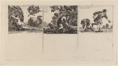 पर्सियस और एंड्रोमेडा, सेफेलस और प्रोक्रिस, हिप्पोमीन और अटलांटस, 1644। द्वारा स्टेफानो डेला बेला