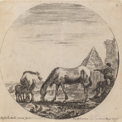 कैयस सेस्टियस का पिरामिड, 1646। द्वारा स्टेफानो डेला बेला