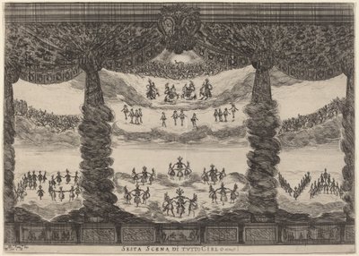 टुट्टो सिएलो का छठा दृश्य, 1637। द्वारा स्टेफानो डेला बेला