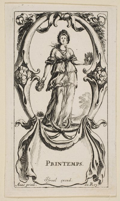 वसंत Printemps, चार मौसम से, ca. 1641। द्वारा स्टेफानो डेला बेला