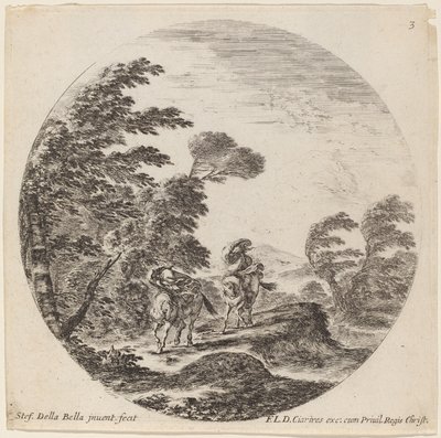 हवा में उड़ने वाले घुड़सवार, 1646। द्वारा स्टेफानो डेला बेला