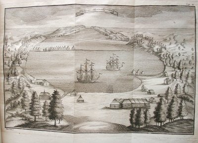 पेट्रोपावलोव्स्क हार्बर का दृश्य, 1755 द्वारा Stepan Petrovich Krasheninnikov