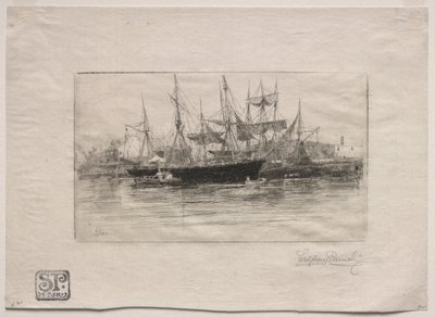 प्वाइंट ब्रीज ऑयल घाट, 1880। द्वारा स्टीफन पैरिश