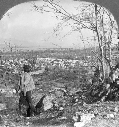 मांडले हिल, बर्मा, 1908 से 450 पैगोडा पर सामान्य दृश्य द्वारा स्टीरियो यात्रा सह
