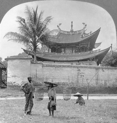 सुरम्य चीनी जोस घर, भामो, बर्मा, 1908 द्वारा स्टीरियो यात्रा सह