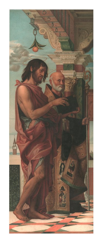 सेंट बेनेडिक्ट के साथ सेंट जॉन द बैपटिस्ट, 1874। द्वारा स्टॉर्च और क्रेमे