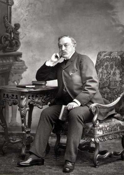 एडमंड येट्स (1831-94), पत्रकार और उपन्यासकार, पोर्ट्रेट फोटोग्राफ (बी/डब्ल्यू फोटो) द्वारा स्टूडियो वालरी