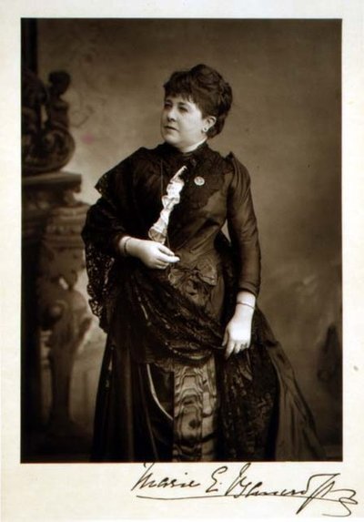 मैरी एफी विल्टन बैनक्रॉफ्ट (1839-1921), अभिनेत्री और नाट्य प्रबंधक, पोर्ट्रेट फोटोग्राफ (बी / डब्ल्यू फोटो) द्वारा स्टूडियो वालरी