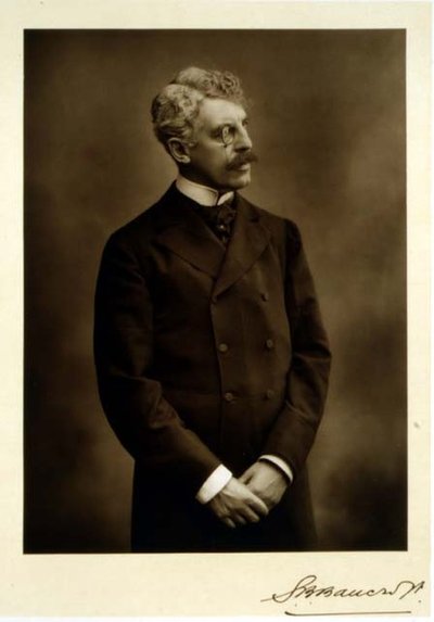 सर स्क्वॉयर बैनक्रॉफ्ट (1841-1926), अभिनेता और नाट्य प्रबंधक, पोर्ट्रेट फोटोग्राफ (बी / डब्ल्यू फोटो) द्वारा स्टूडियो वालरी